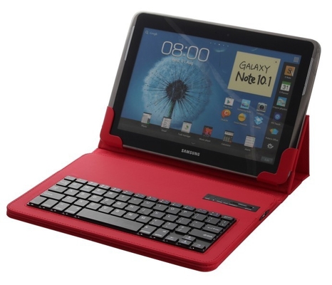 Universal Android/IOS/Windows Tablet PC Accessories 10.1 inch Removable Bluetooth Keyboard Portfolio Leather Case Cover