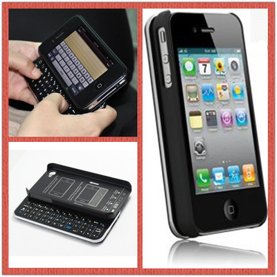 Detachable Sliding Plastic Cover Portable Bluetooth Keyboard For Iphone 4 / 4S