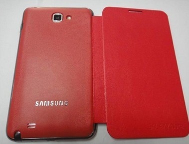 Beautiful Breathable Iphone Protective Covers PU Red for Samsung I9220
